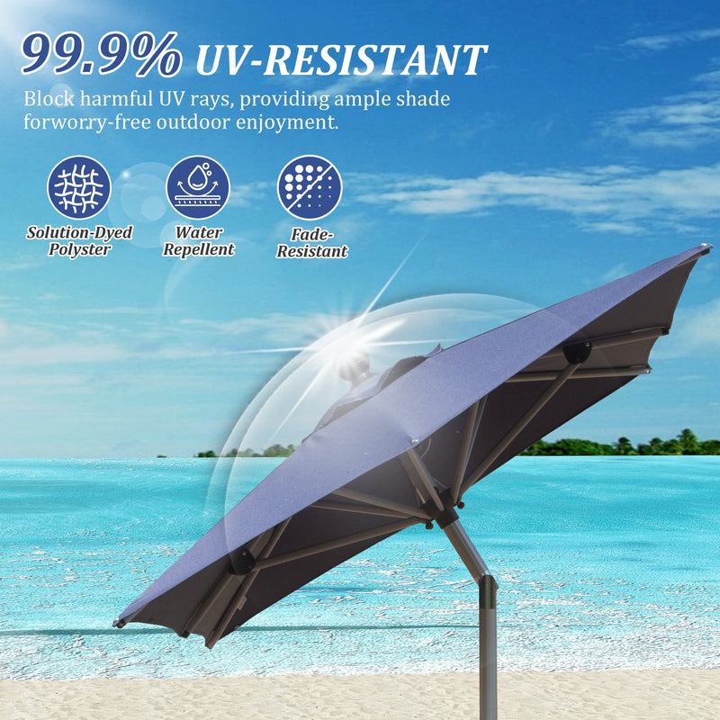 Rectangle Patio Umbrella with Crank Lift and Tilt Function by HouseOfZazla
