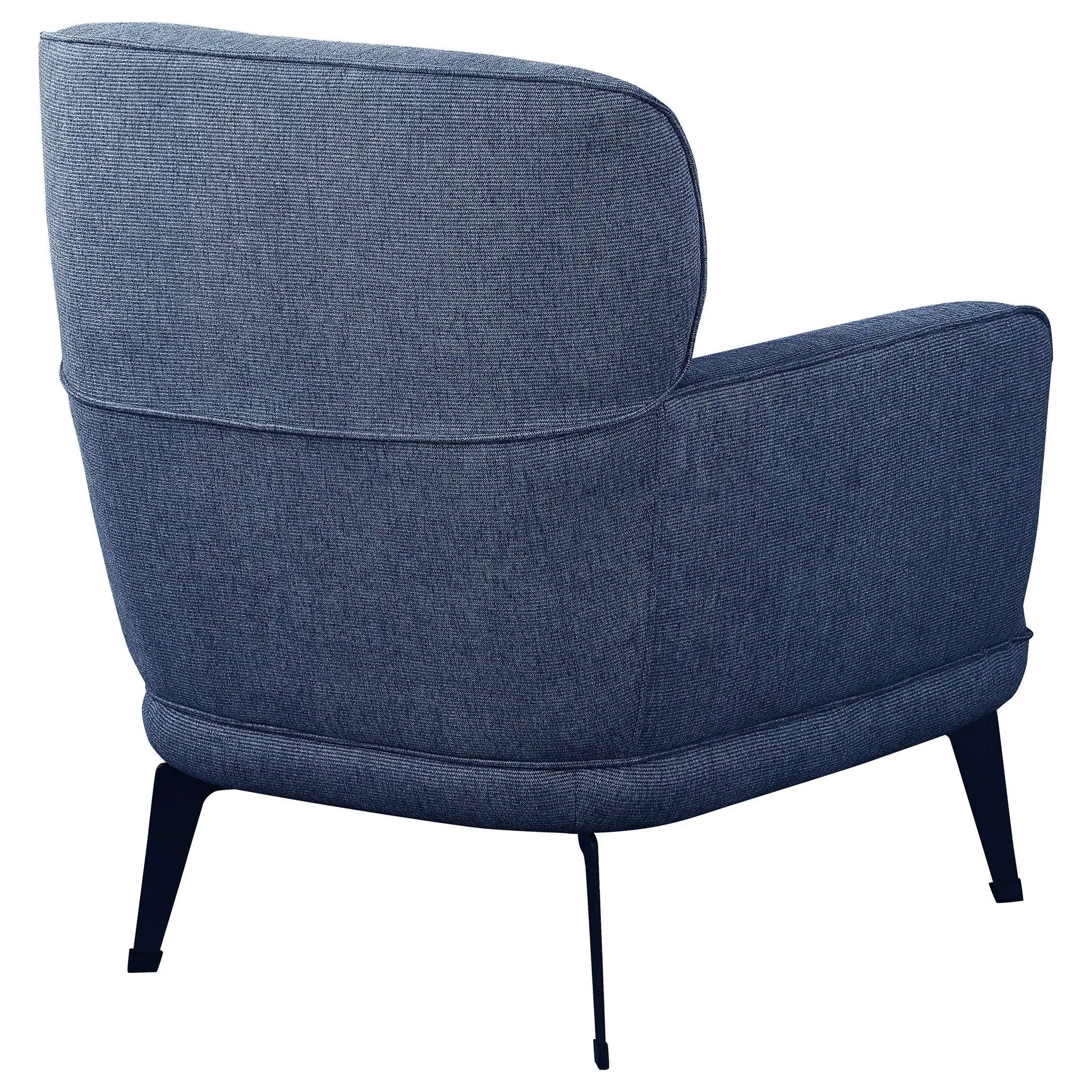 Andrea Upholstered Crescent Arm Accent Chair Blue by Unique Piece Furniture