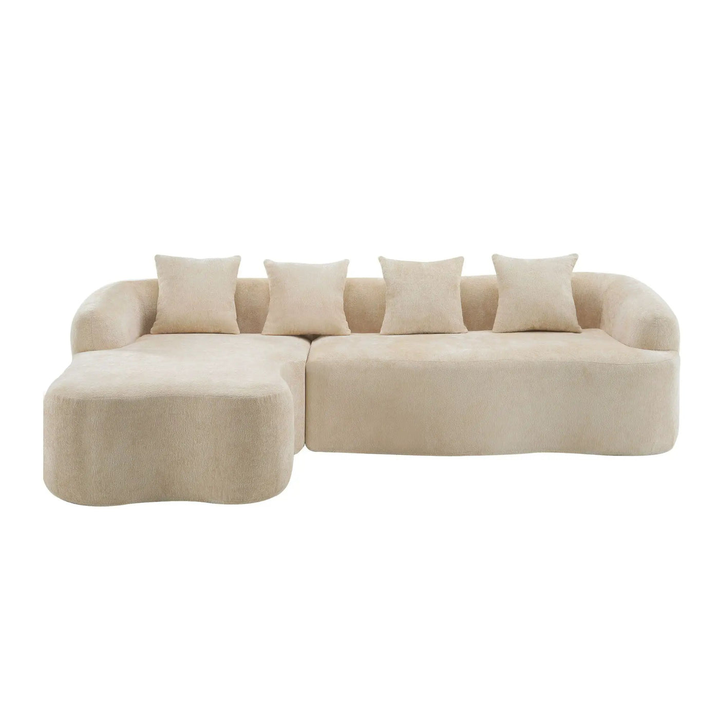 Modular L-Shape Sectional Sofa With Curved Chaise by HouseOfZazla