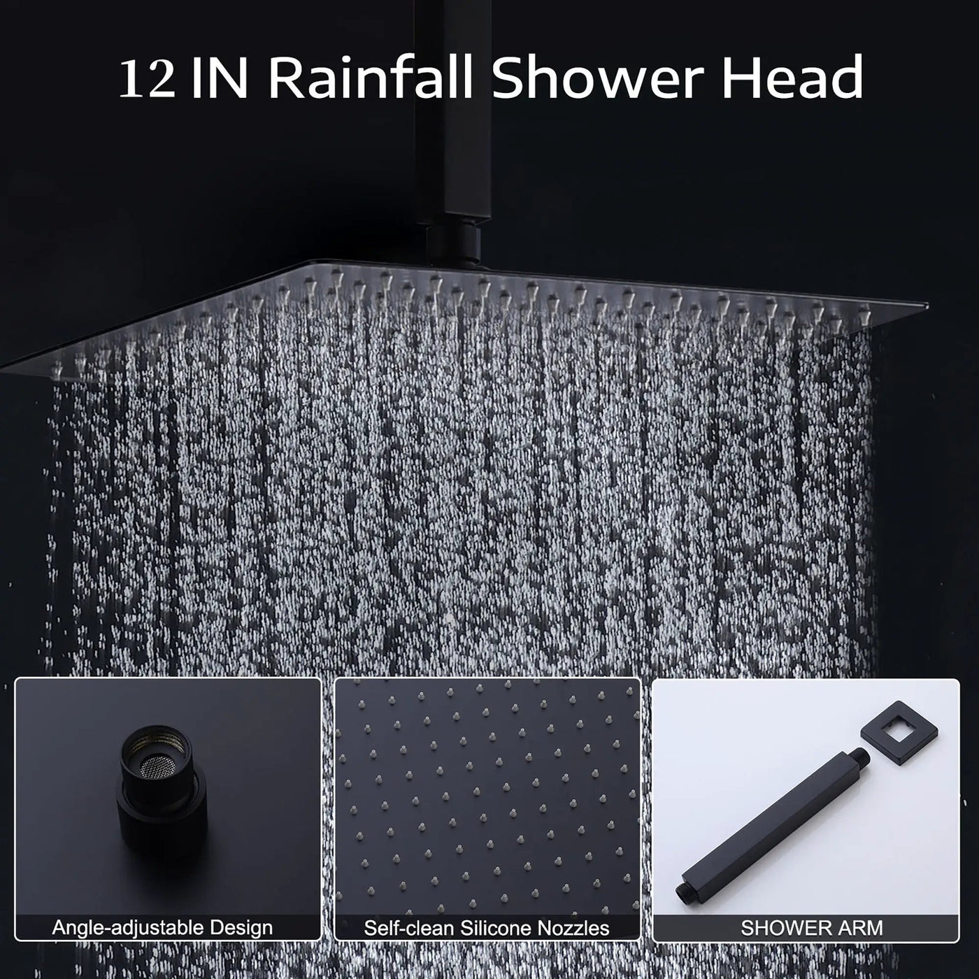 Tub Shower Faucet Set With 12" Rain Shower Head And Handheld Spray Combo by HouseOfZazla