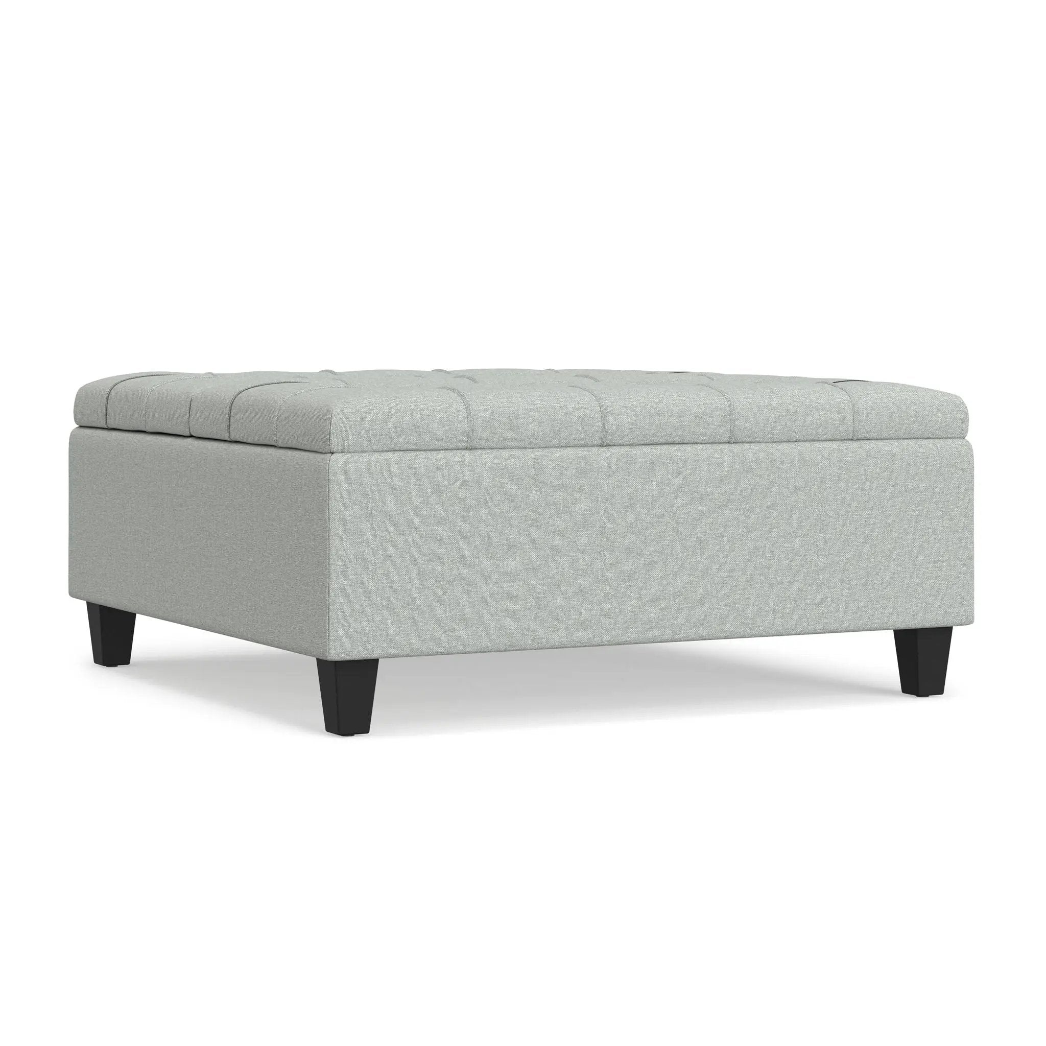 Harrison - Coffee Table Storage Ottoman Lift Top - Stone Gray by HouseOfZazla