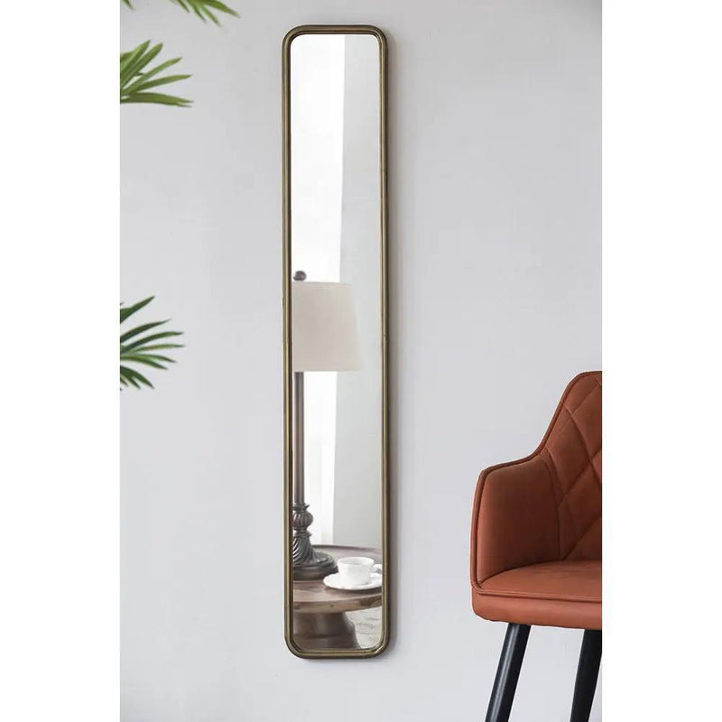Full Length Mirror With AntiqueMetal Frame, Long Mirror For Hallway Living Room Bedroom Bathroom - Gold by Unique Piece Furniture