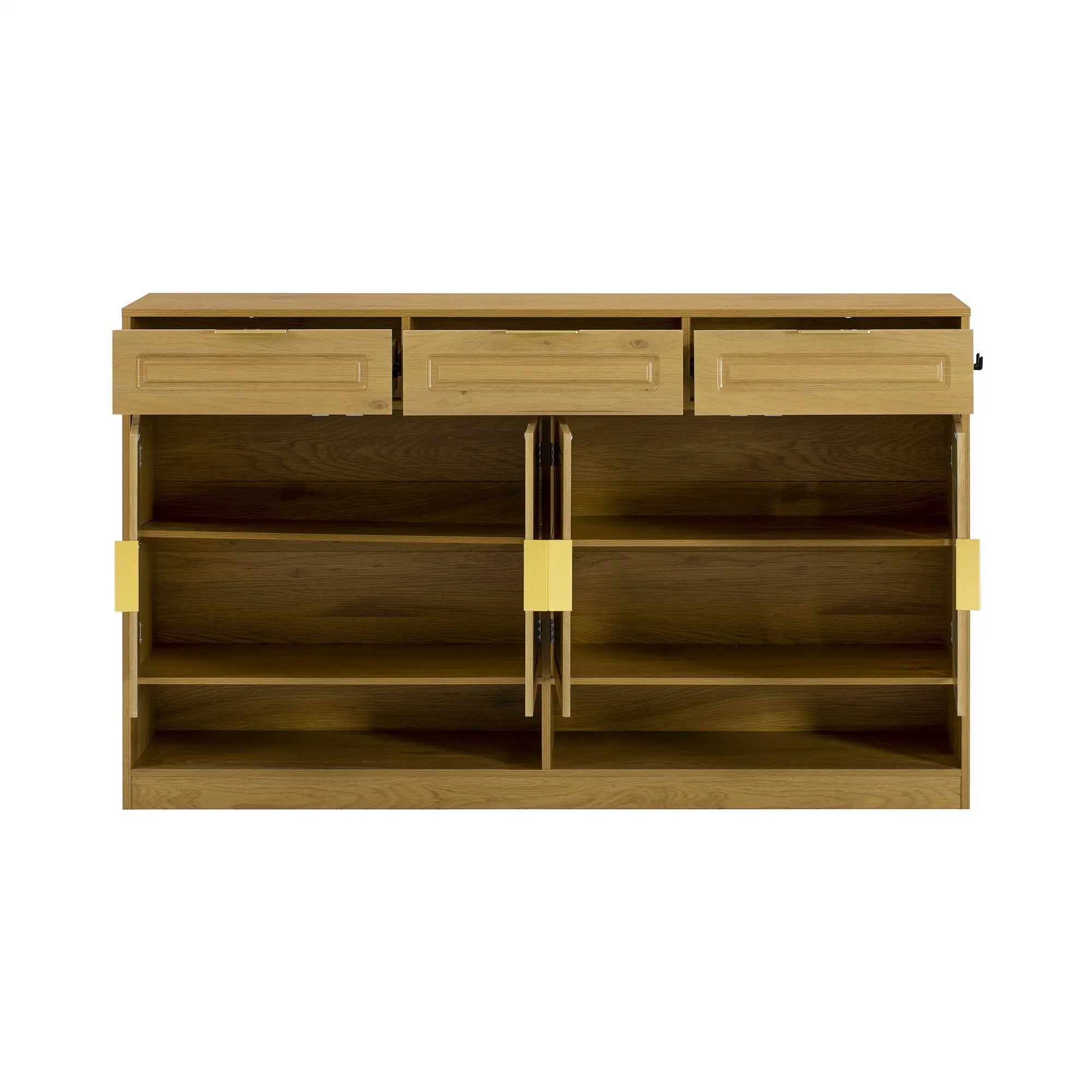 U-Style Farmhouse Sideboard with 3 Drawers & 4 Doors by HouseOfZazla