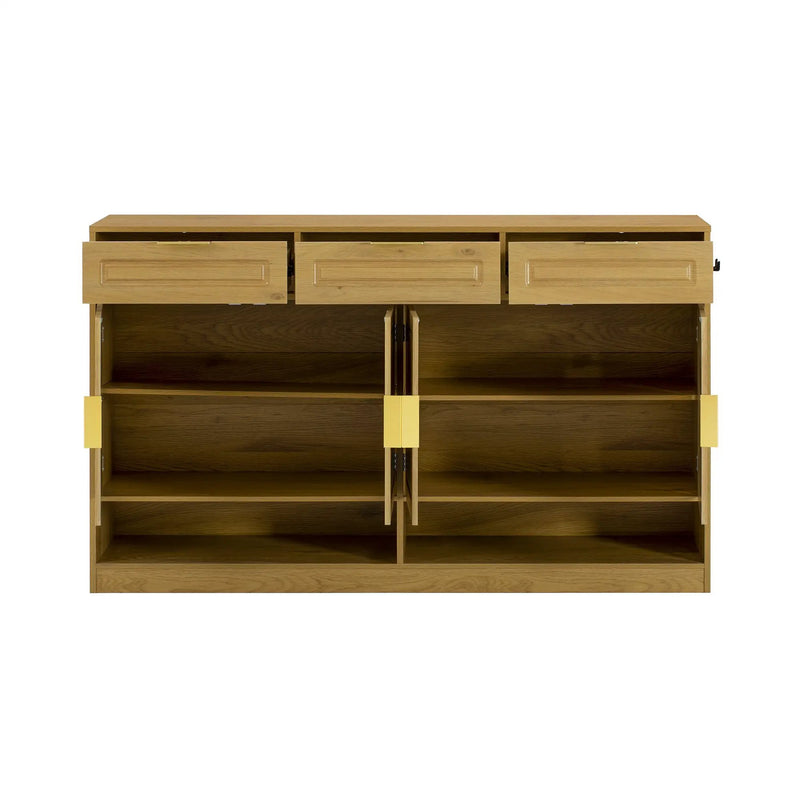 U-Style Farmhouse Sideboard with 3 Drawers & 4 Doors by HouseOfZazla