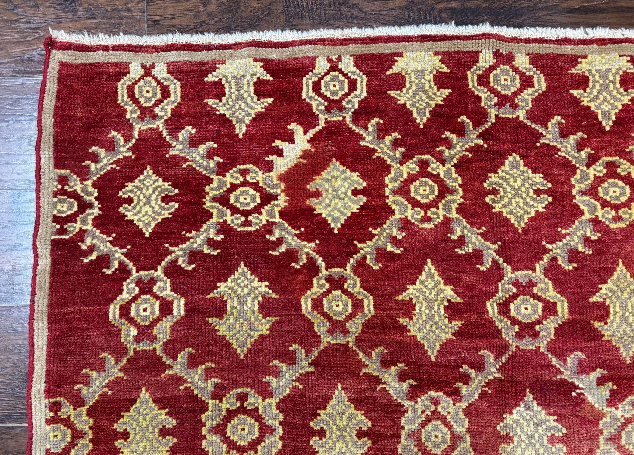 Modern Turkish Oushak Rug 5x8, Brick Red by Jewel Rugs