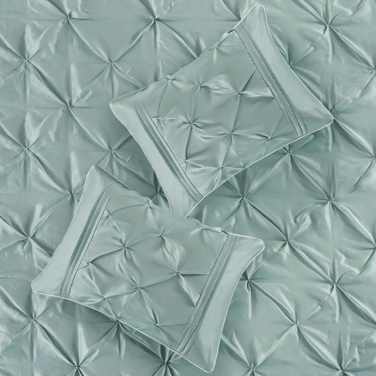 7 Piece Tufted Comforter Set Seafoam King by HouseOfZazla