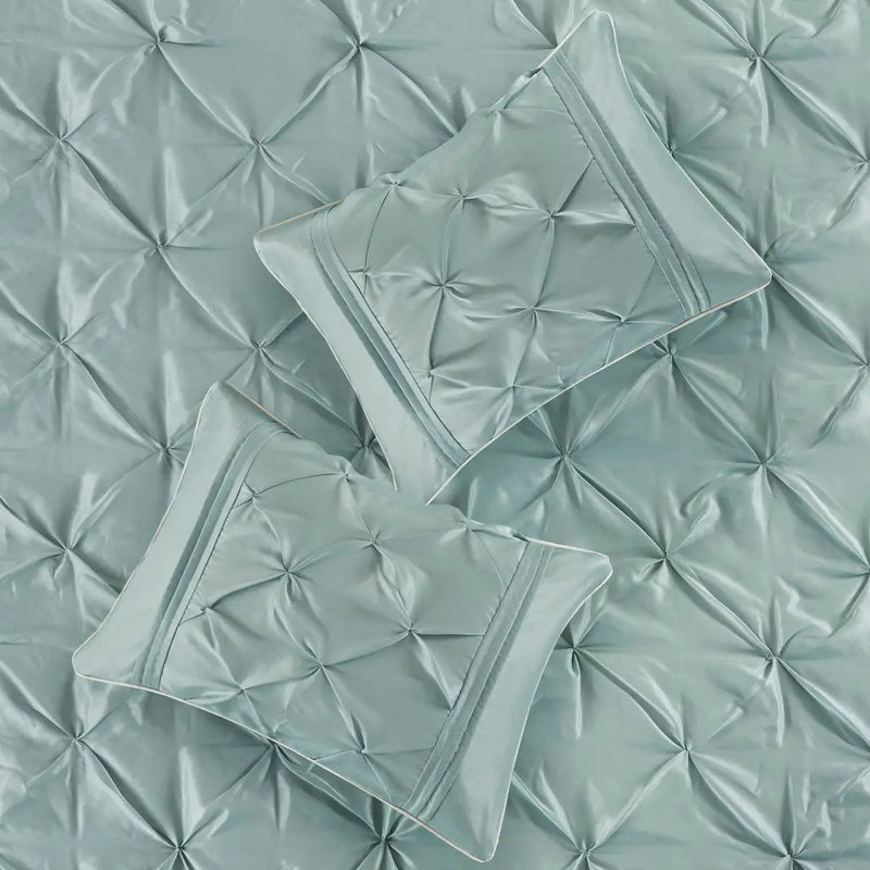 7 Piece Tufted Comforter Set Seafoam King by HouseOfZazla