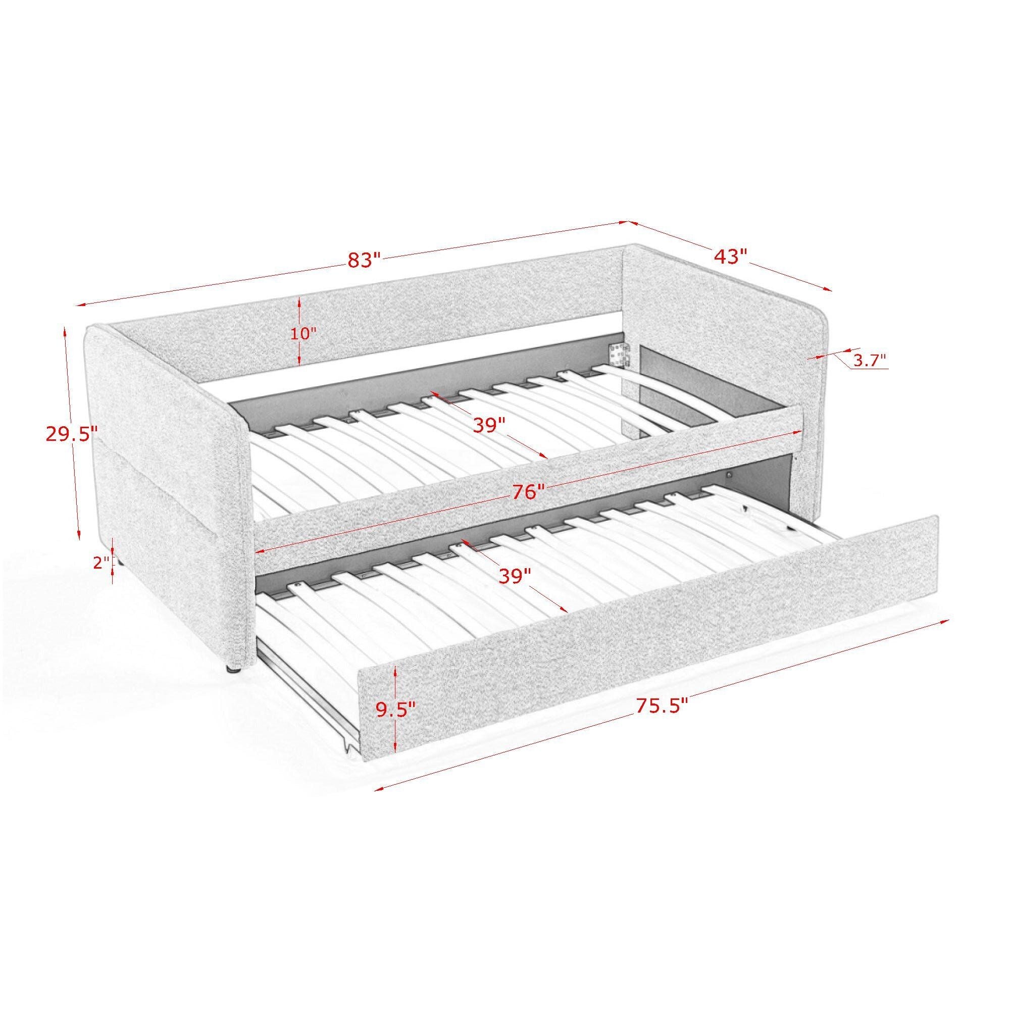 Upholstered Daybed With Pop Up Trundle by Unique Piece Furniture