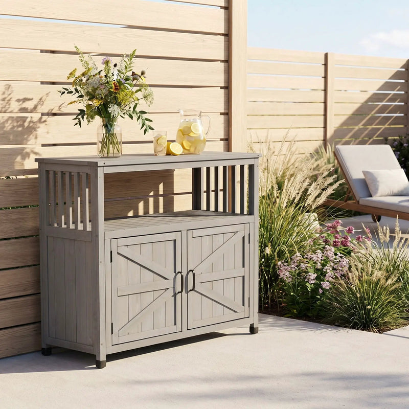 Patio Bar Table Set With Storage by Unique Piece Furniture