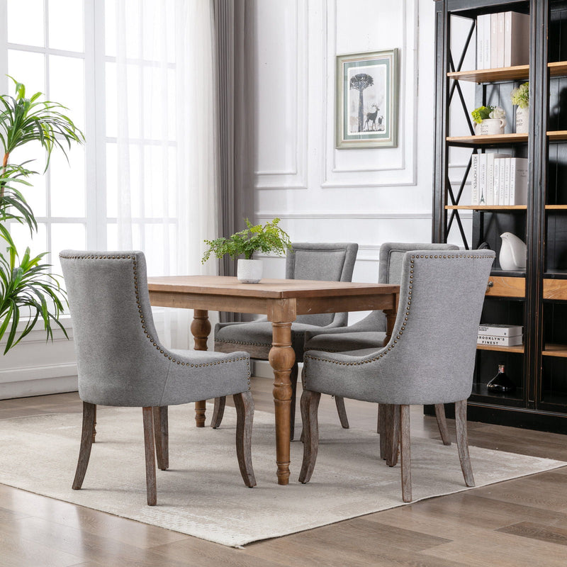 Ultra - Side Dining Chair, Nail Head (Set of 2) by HouseOfZazla