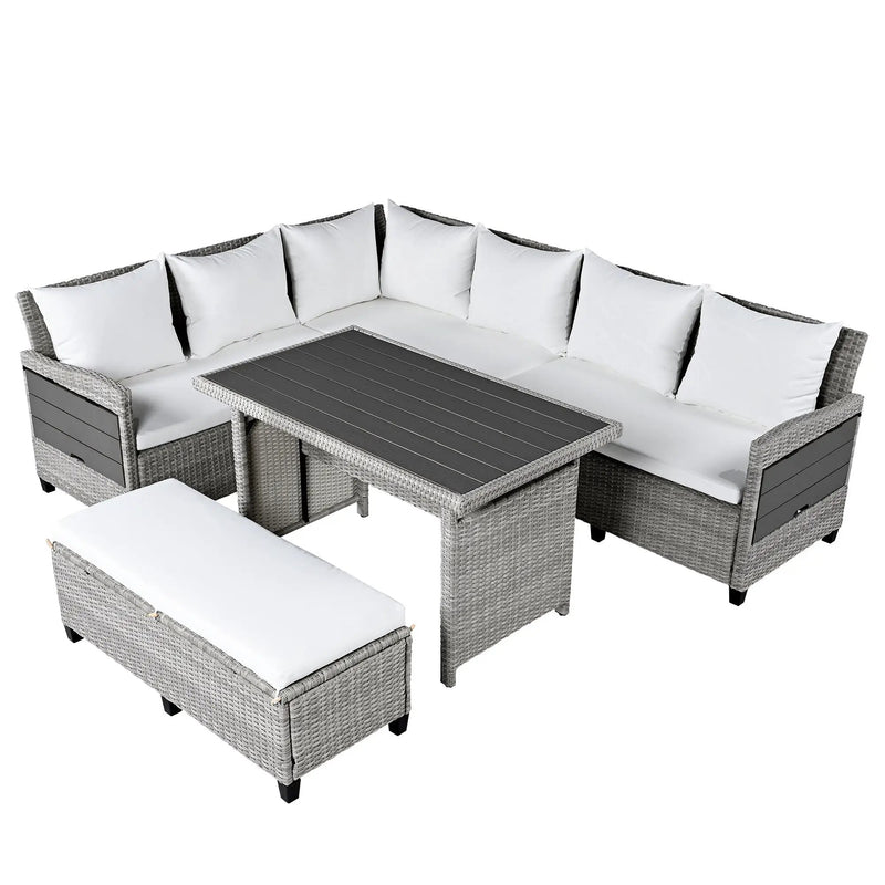 Tomax 5-Piece Outdoor Patio Rattan Sofa Set by HouseOfZazla