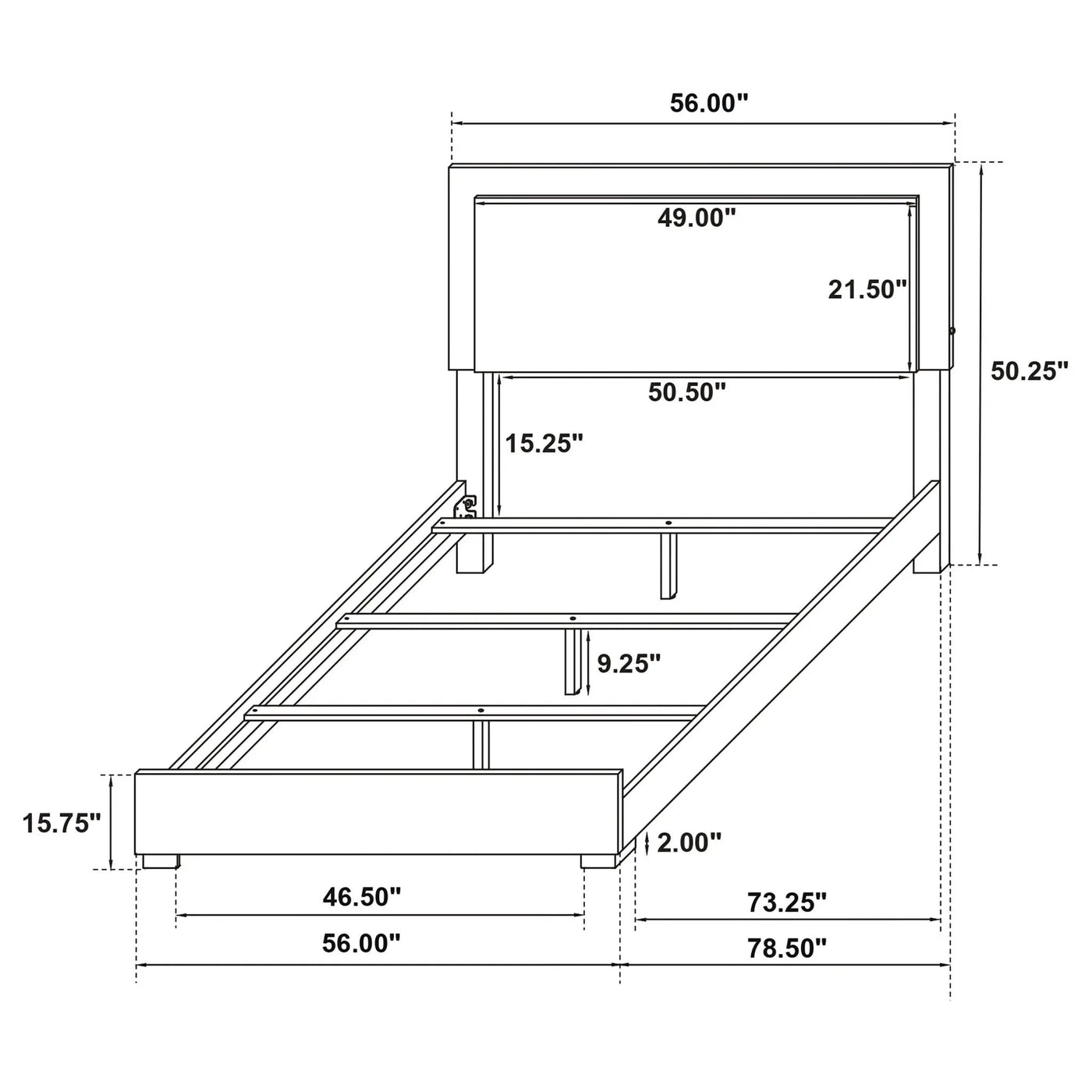 Jeremiah - LED Panel Bed With Touch Controlled Lighting by HouseOfZazla