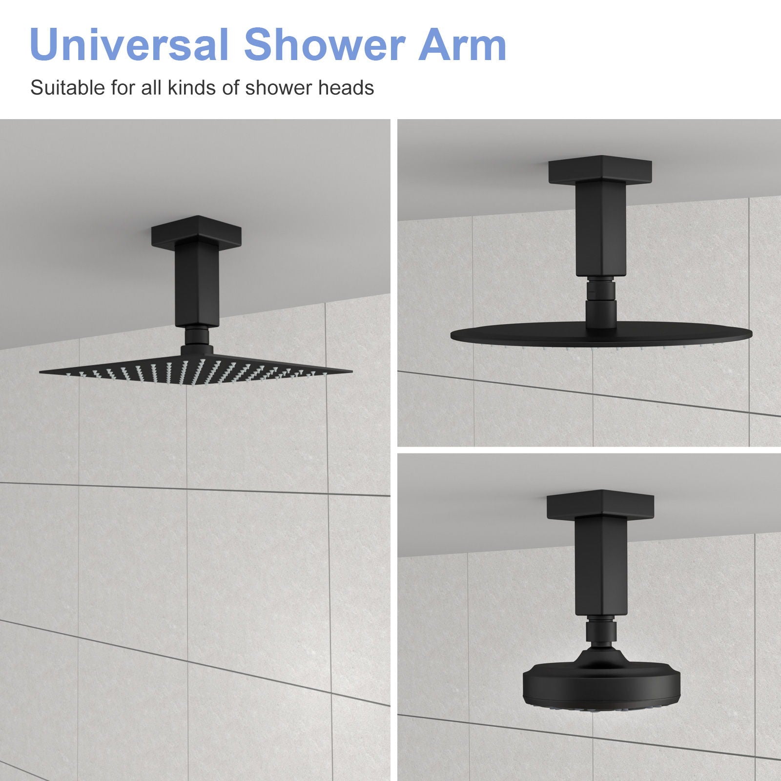 Ceiling Mounted Shower Arm With Flange Stainless Steel by HouseOfZazla