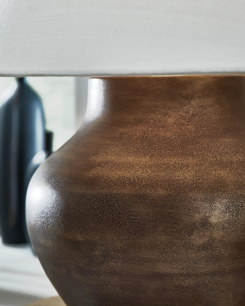 Whitham - Metal Table Lamp - Antique Copper Finish by Unique Piece Furniture