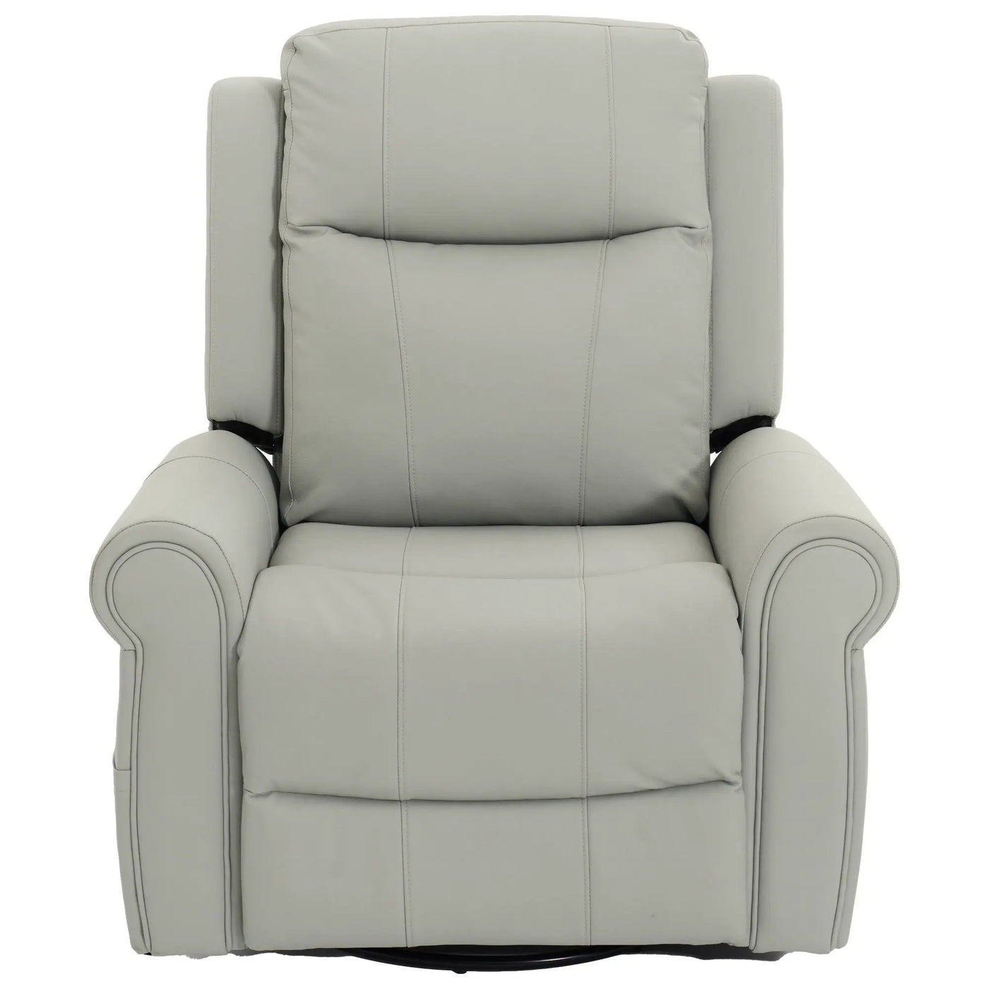 Manual Recliner Chair With 270 Degree Swivel, Massage & Heating, Dual Reclining Positions by Unique Piece Furniture