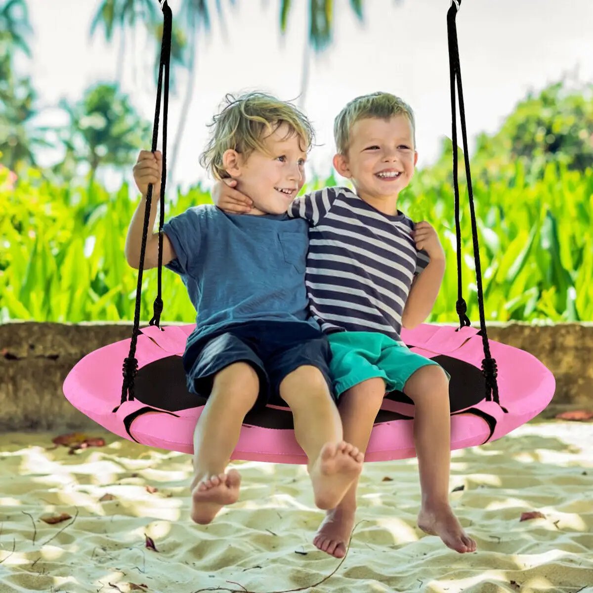 40 Inch Flying Saucer Tree Swing Indoor Outdoor Play Set