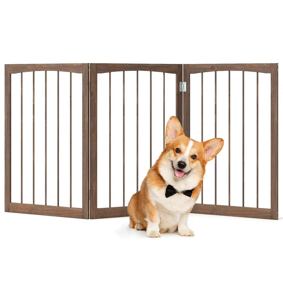 30 Inch Tall Wooden Pet Fence for Cats Small and Medium Dogs, photo 3 of 9