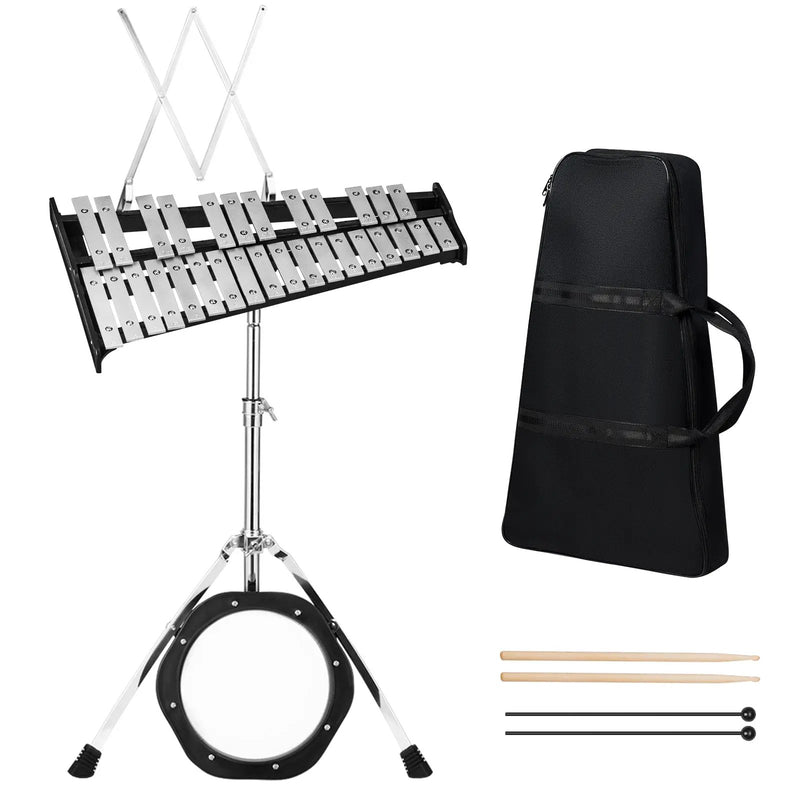 30 Notes Percussion with Practice Pad Mallets Sticks Stand by DirectDeals