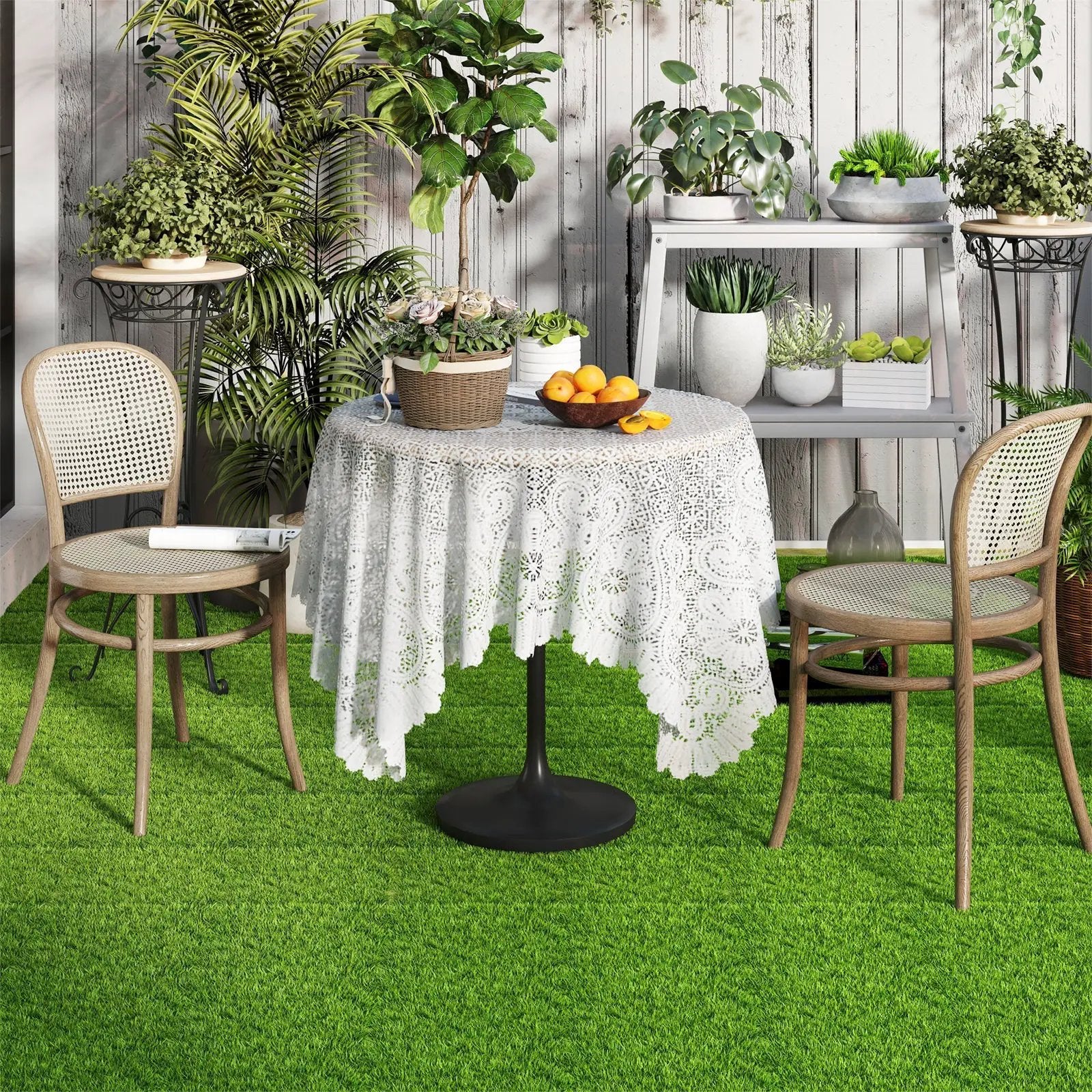 30 PCS Interlocking Artificial Grass Tiles by DirectDeals