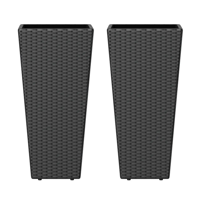 Set of 2 30 Inch Tall Flower Pot with Open-ended Base by DirectDeals