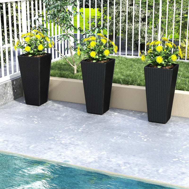 Set of 2 30 Inch Tall Flower Pot with Open-ended Base by DirectDeals