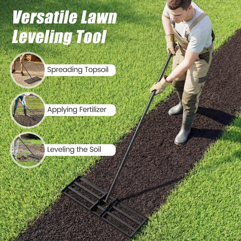 30 x 10 Inch Heavy Duty Lawn Level Tool with 69 Inch Handle by DirectDeals