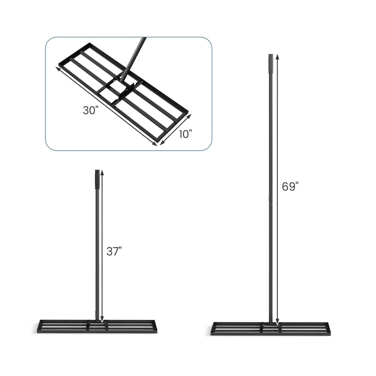 30 x 10 Inch Heavy Duty Lawn Level Tool with 69 Inch Handle, photo 6 of 24