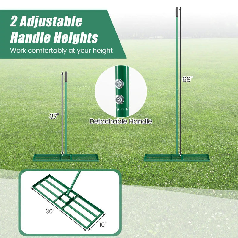 30 x 10 Inch Heavy Duty Lawn Level Tool with 69 Inch Handle by DirectDeals