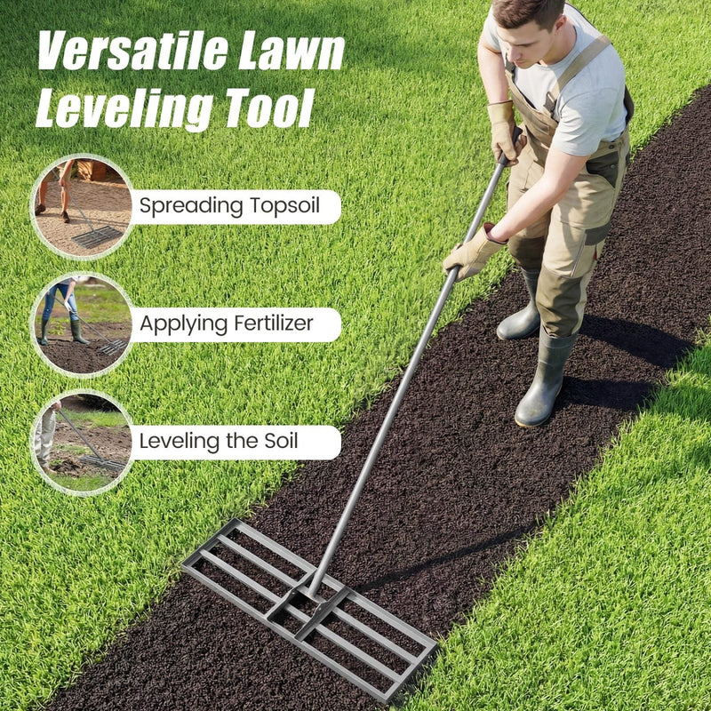 30 x 10 Inch Heavy Duty Lawn Level Tool with 69 Inch Handle by DirectDeals
