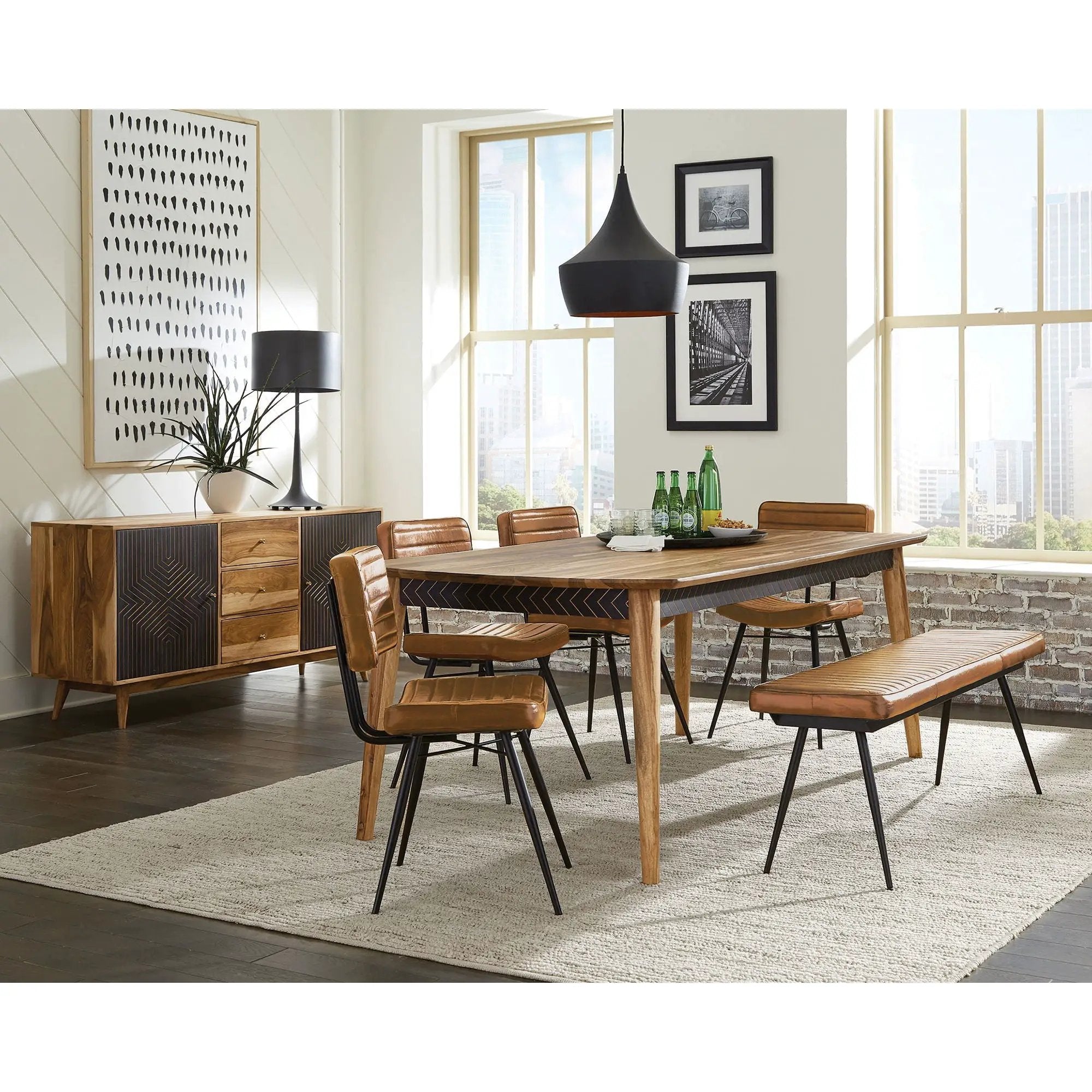 Crossmoor - Sheesham Dining Table - Natural Wood by HouseOfZazla