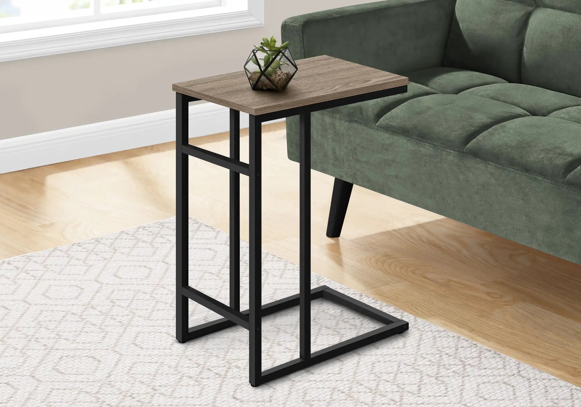 Accent Table, C - Shaped, Contemporary & Modern, Versatile Use by Unique Piece Furniture
