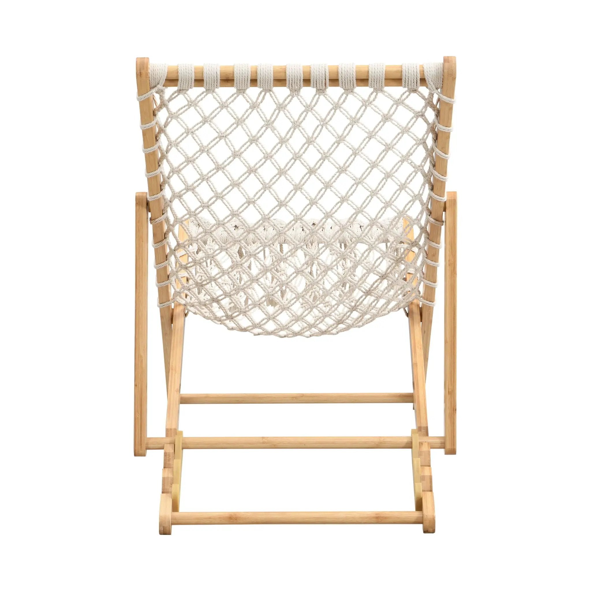 Bamboo Weaving Chair Set With Handwoven Rope For Patio And Living Spaces - Natural by HouseOfZazla