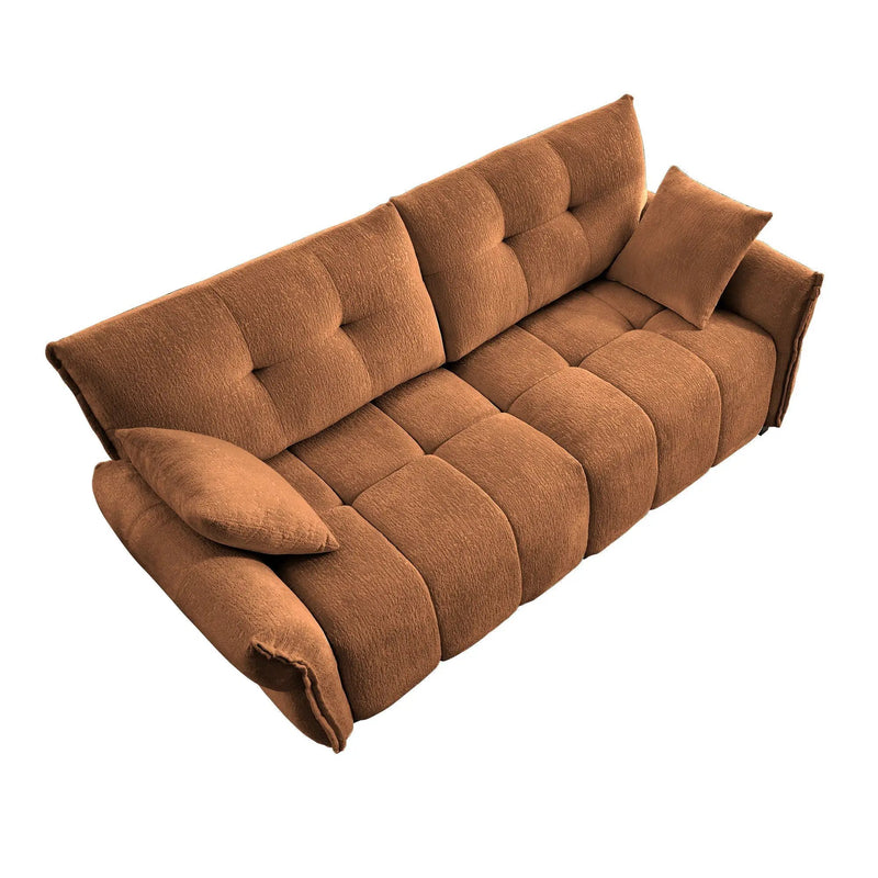 Modern Sofa & Pillows, Textured Cover, High Rebound Cushions by Unique Piece Furniture