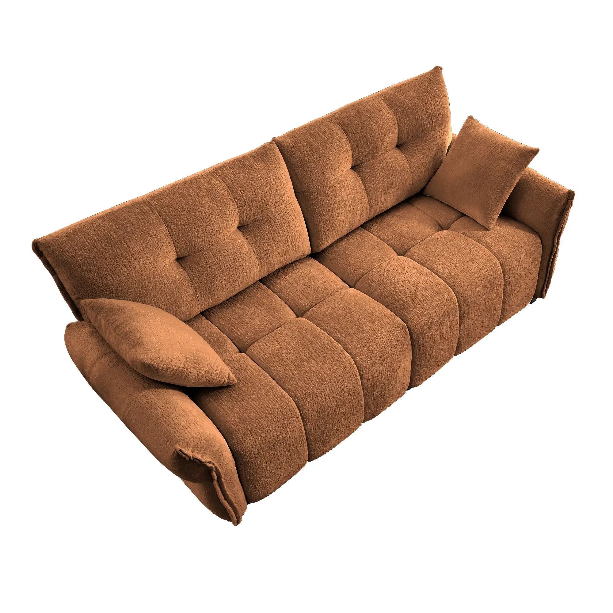 Modern Sofa & Pillows, Textured Cover, High Rebound Cushions by HouseOfZazla