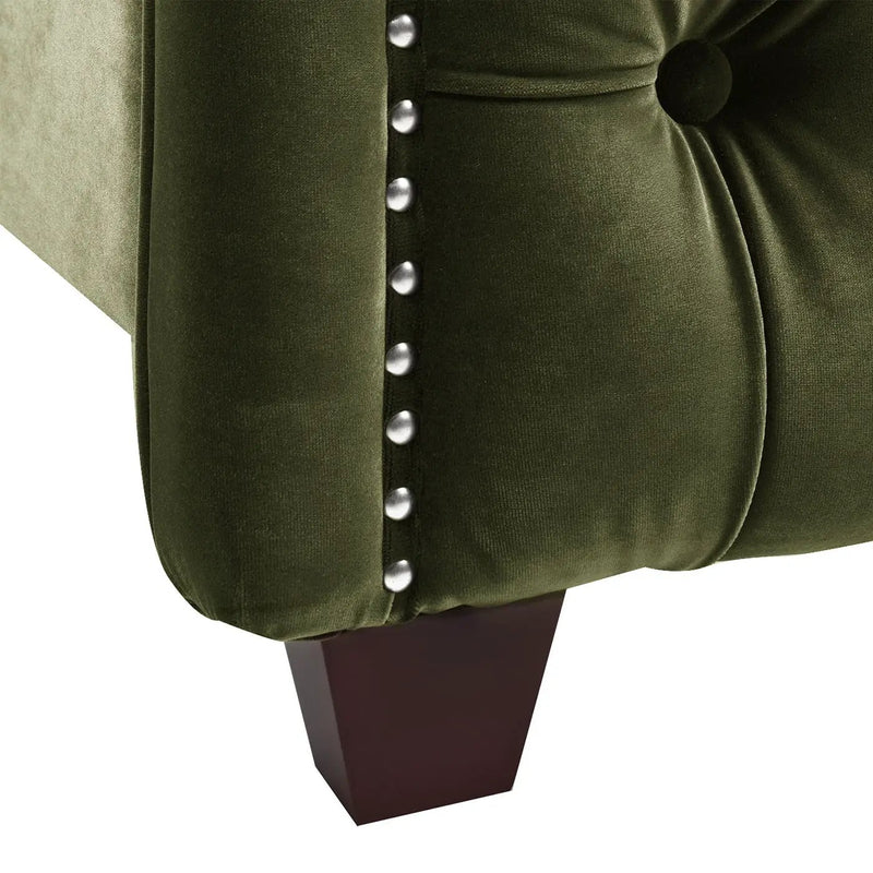 Marcella - Upholstered Shelter Headboard Bed Set by HouseOfZazla
