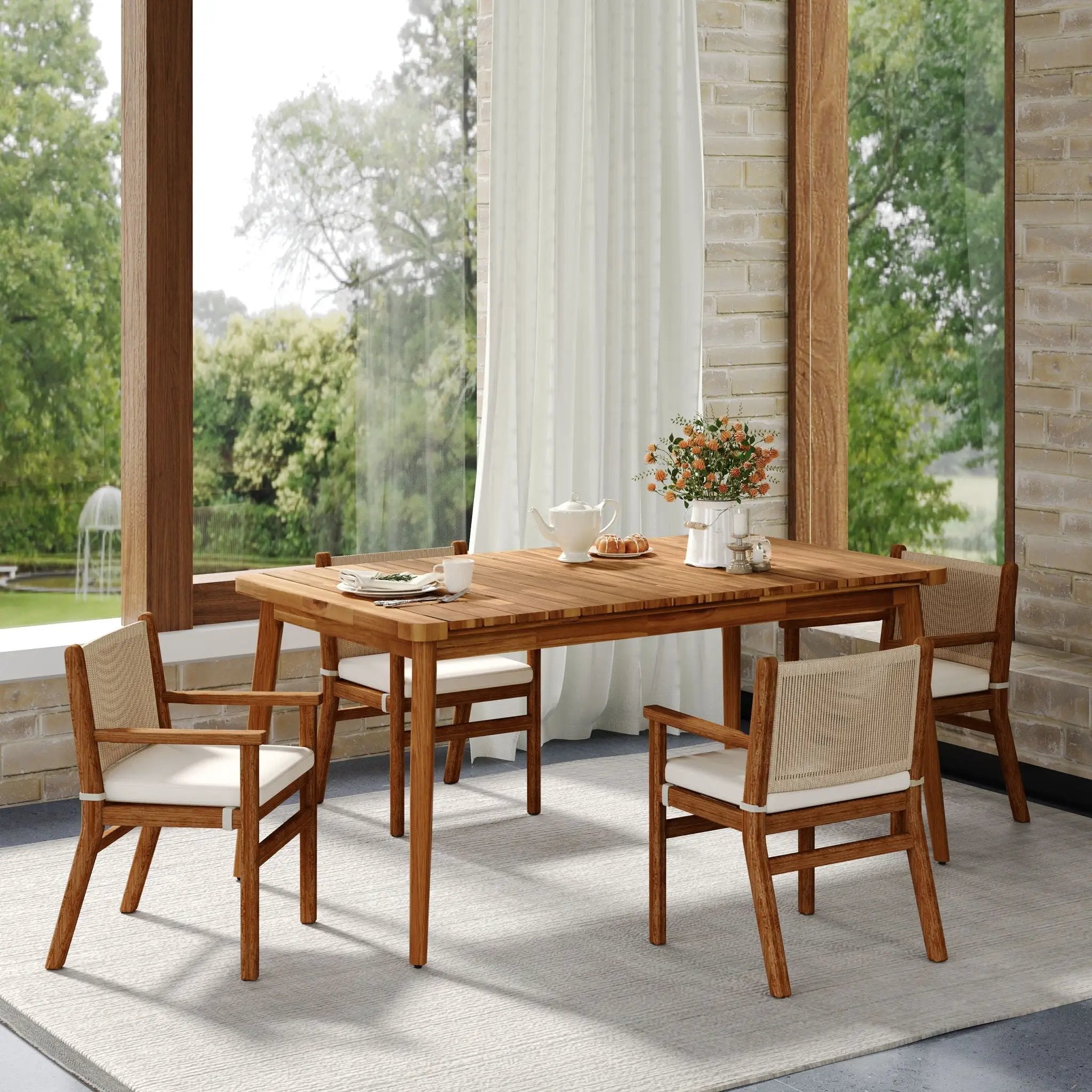 Dining Outdoor Table for Patio by Noble House