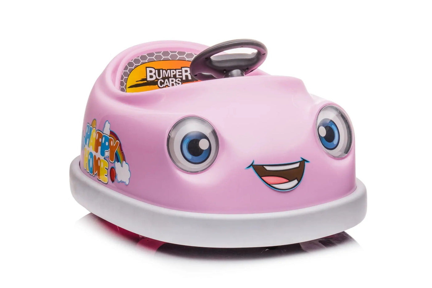 Bumper Car For Kids, 12V Dual Drive 1-6 Years Old Children's Electric Car With Pushrod Dinner Plate USB Bt Music Rocking Horse Mode Anti-Collision Bumper Ride On Car by HouseOfZazla