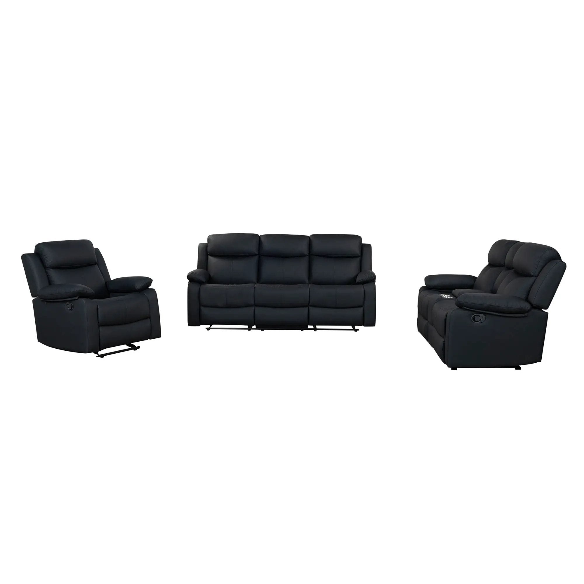 Blanche - Reclining Set With LED Lights, Speaker by Unique Piece Furniture