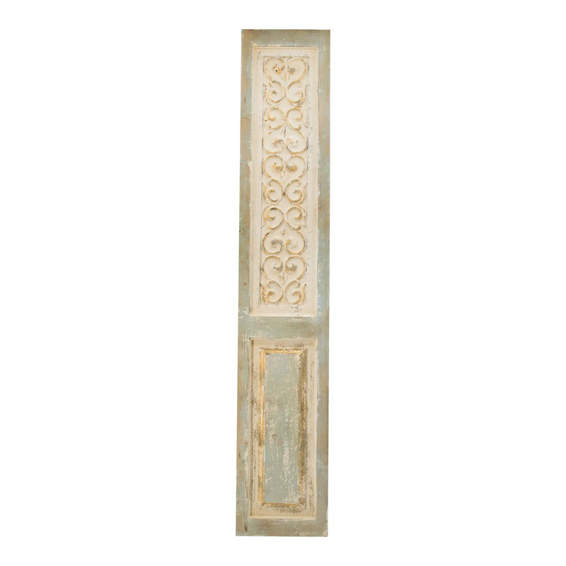 Large Wooden Rectangle Hanging Panel Decorative Wall Sculpture, Carved Wall Art - Beige by Unique Piece Furniture