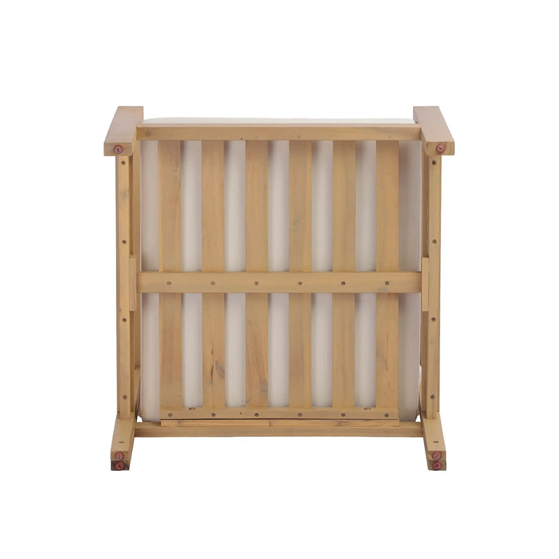 Acacia Wood Patio Furniture Club Chair with Soft Cushion by HouseOfZazla