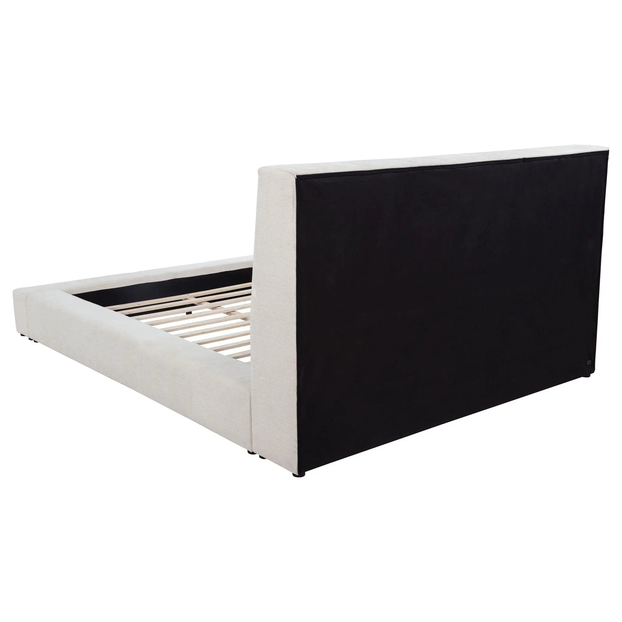 Dreux Upholstered Queen Panel Platform Bed Cream by Unique Piece Furniture
