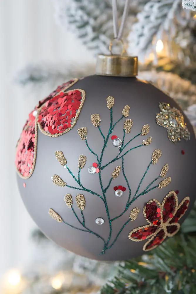 Glass Decorative Hanging Ball Christmas Tree Ornaments For Holiday Party Decorations by Unique Piece Furniture