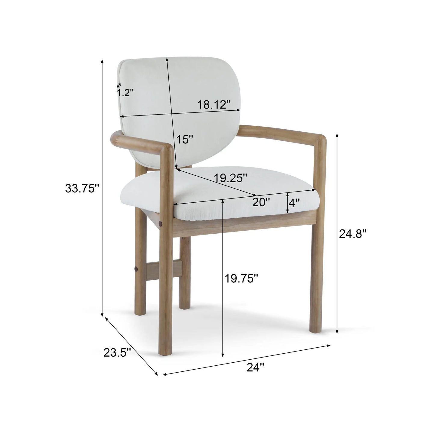 Upholstered Arm Dining Chairs (Set of 2) by HouseOfZazla