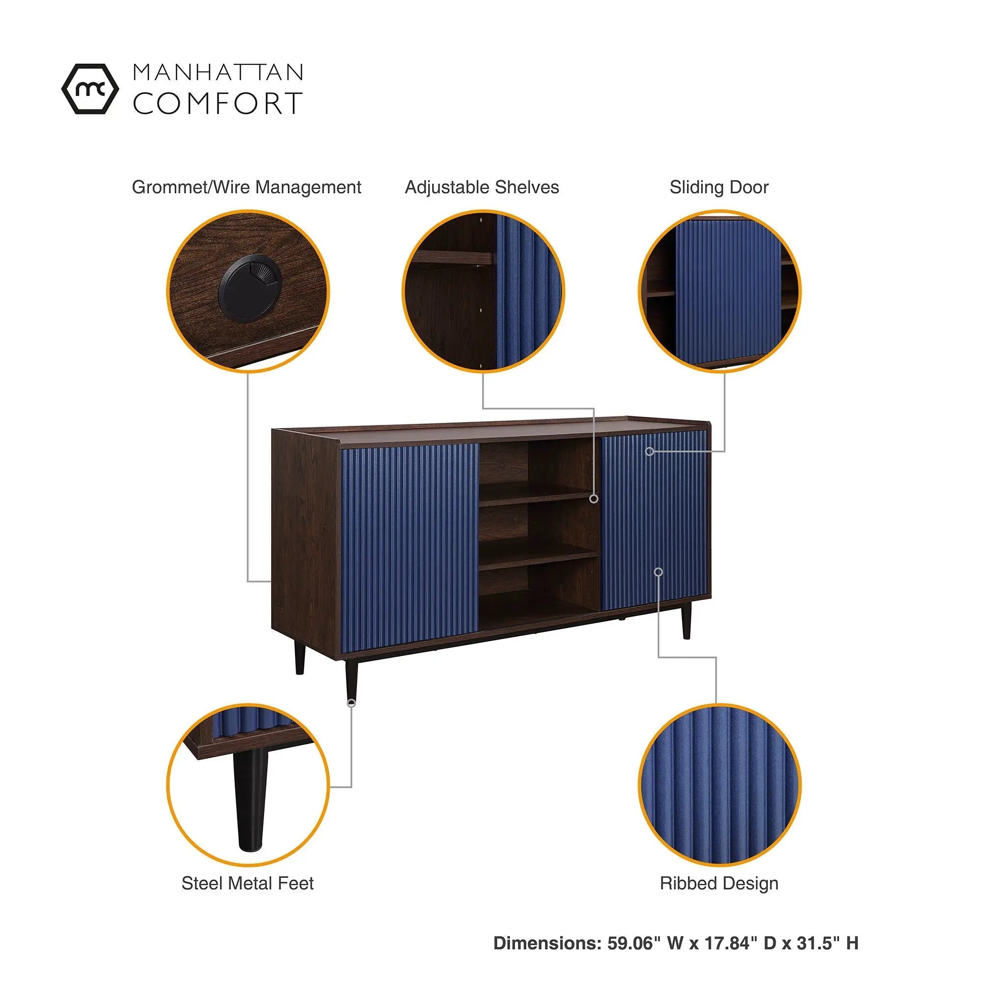 Duane - Fluted Sideboard