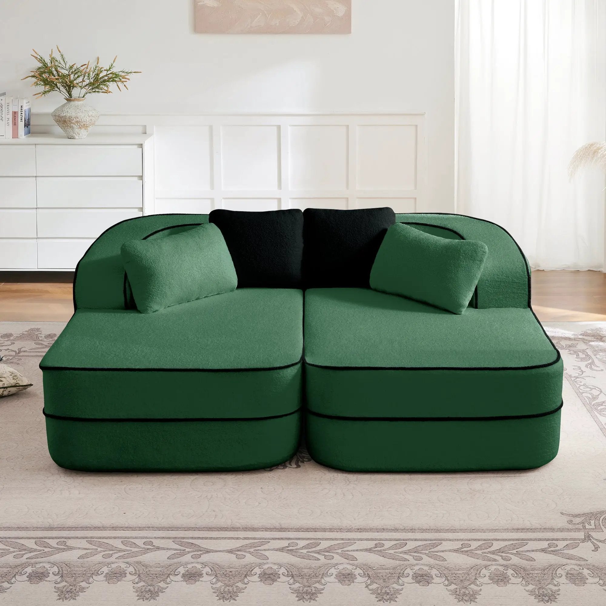 77.2" Teddy Fabric Modular Sofa by HouseOfZazla