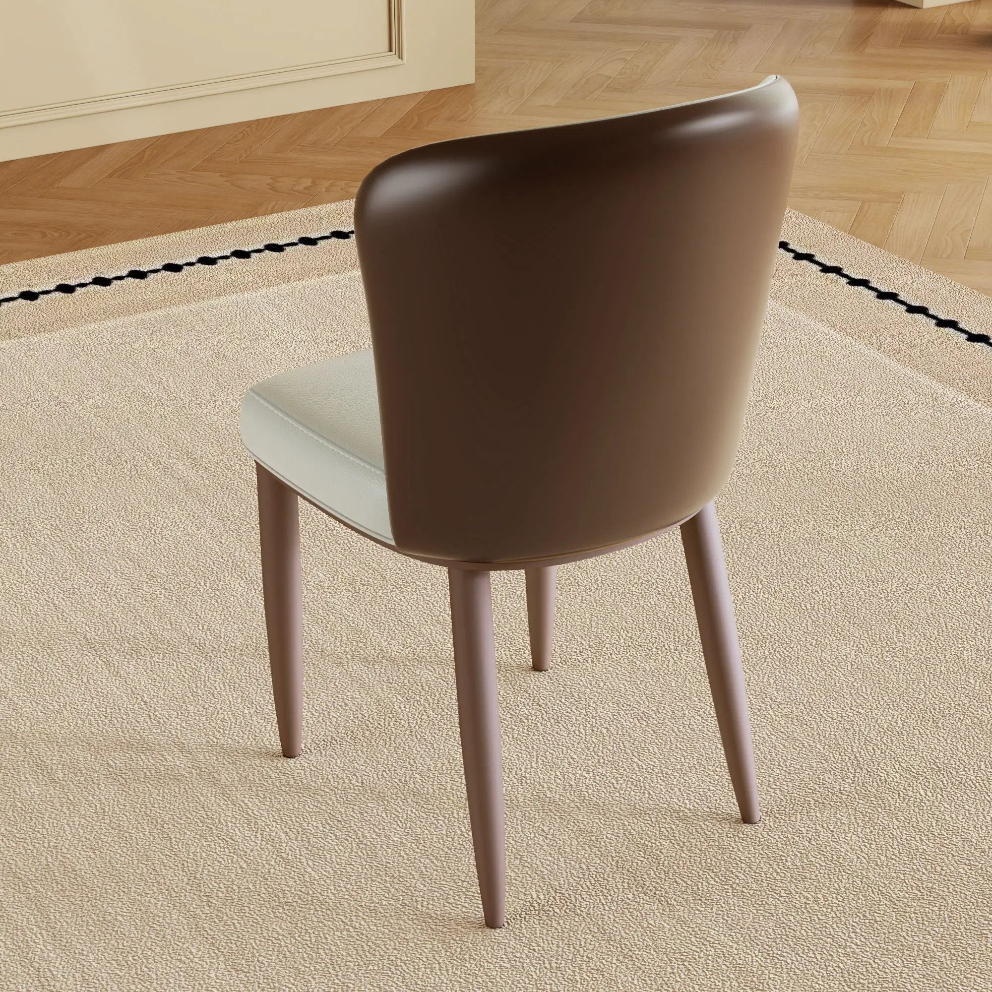 Dining Chair With Carbon Steel Legs, Comfortable Seating, (Set of 2) - White by HouseOfZazla