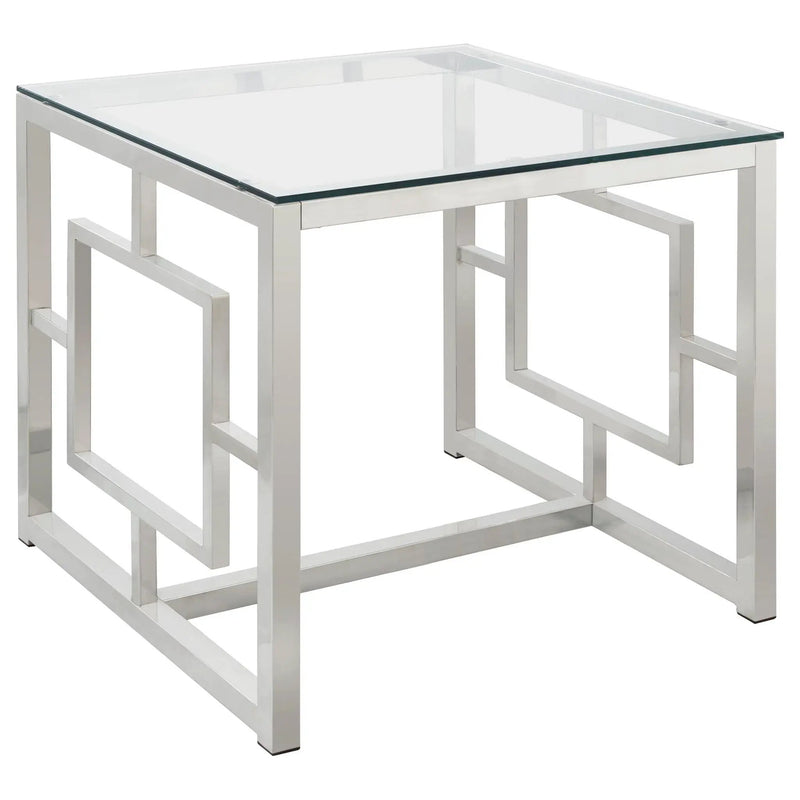 Merced 3-piece Rectangular Coffee and End Table Set Nickel by Unique Piece Furniture