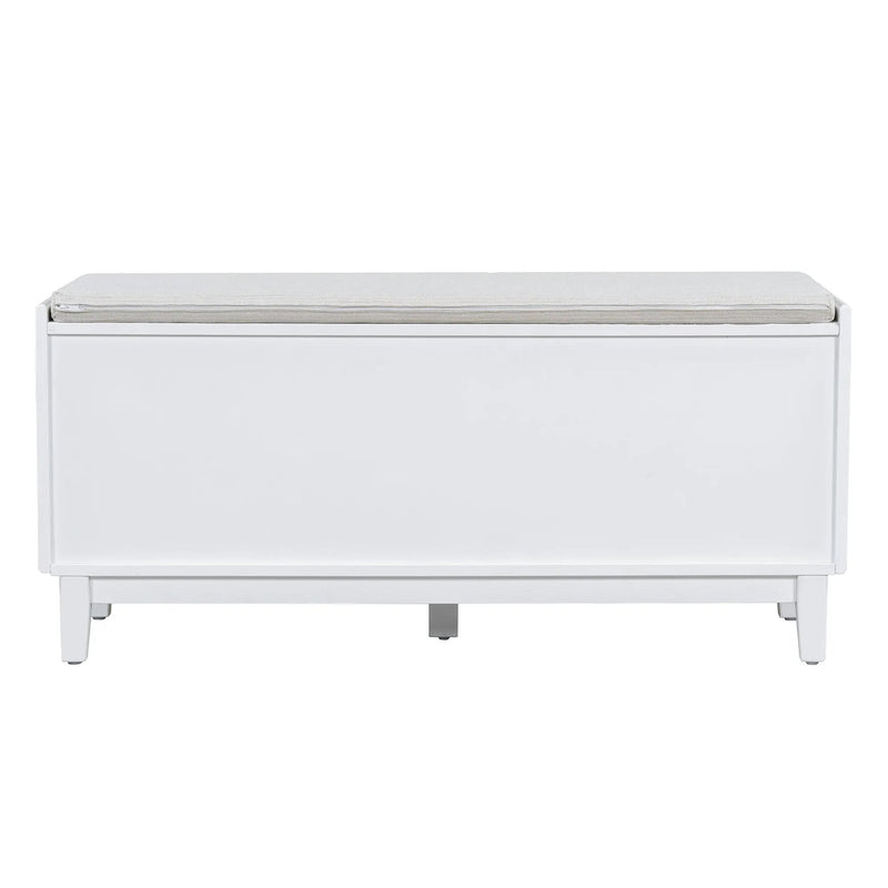 TREXM Boho Rattan Entryway Bench with Storage by HouseOfZazla