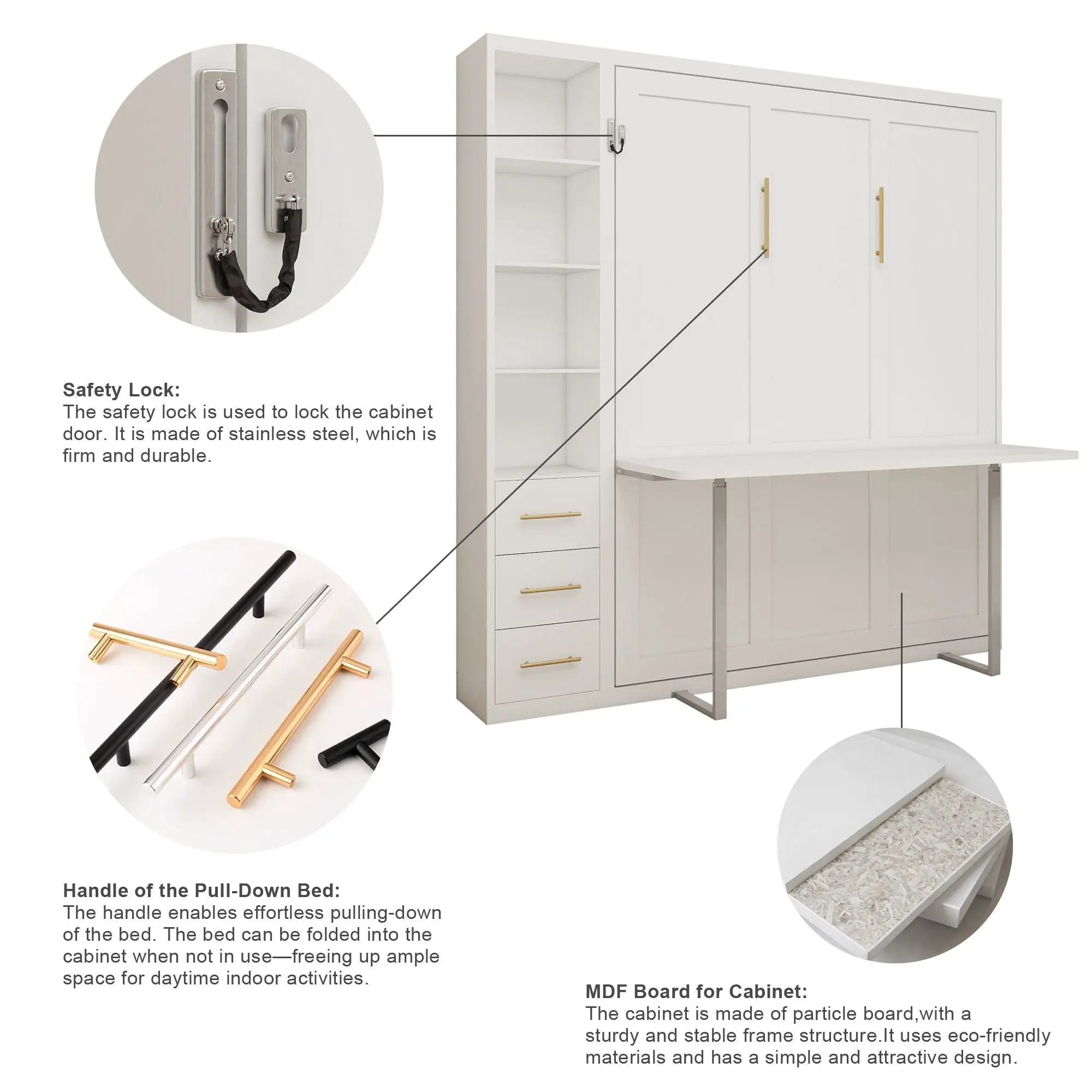 Folding Vertical Murphy Wall Bed by HouseOfZazla