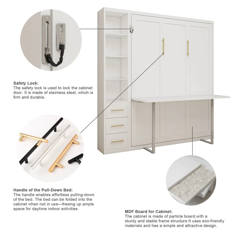 Folding Vertical Murphy Wall Bed by HouseOfZazla